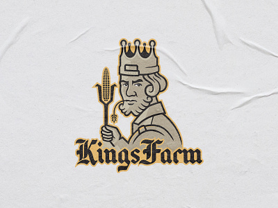 Kings Farm branding corn crown design farm illustration illustrator king logo logo design vector