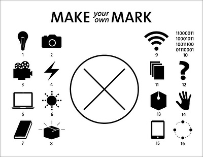 Make Your Own Mark design iconography illustration infographic vector