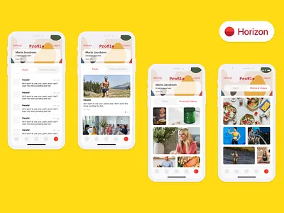 Horizon: Profile for Year-Round Wellness mobile mobile app design mobile ui productdesign socialapp uidesign uxdesign wellness