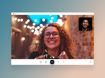 Video Conferencing UI animation design motion ui video conference web web design webdesign