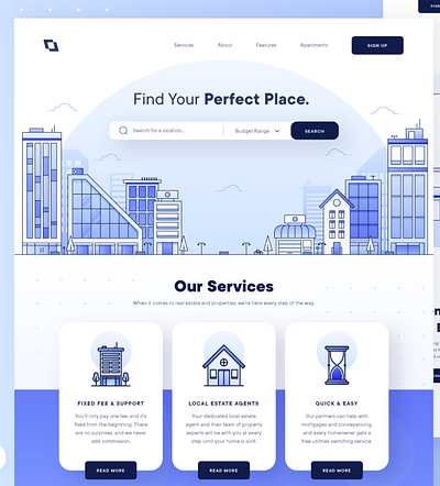 Web design | Real Estate Design landingpage ui ui design uiux web website design