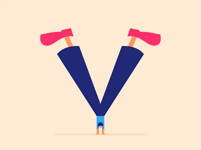 illustrative V Lettermark behance colorful design dribbble graphic design illustration illustrator logo logoinspire logonew logos logotype logotypedesign minimal vector