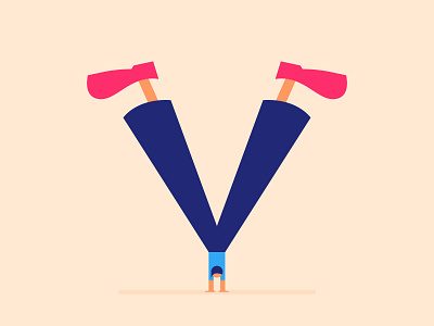 illustrative V Lettermark behance colorful design dribbble graphic design illustration illustrator logo logoinspire logonew logos logotype logotypedesign minimal vector