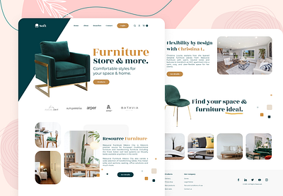 Furniture Soft - Landing page dailyui design designer figma landing page ui