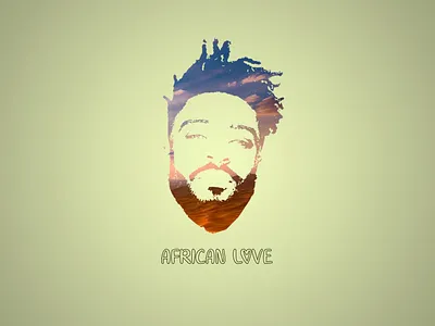 African Love branding design icon logo minimal photo manipulation photo montage typography