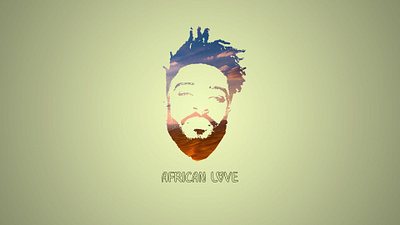African Love branding design icon logo minimal photo manipulation photo montage typography