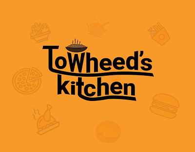 Towheed's Kitchen Logo branding concept branding design logodesign logotype minimalist logo restaurant logo signature logo typography