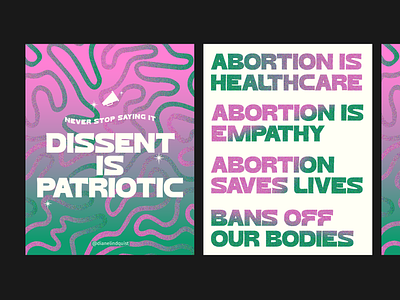 Dissent is Patriotic abortion bans off our bodies design dissent graphic graphic design instagram post pro-abortion pro-choice social social media