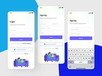 Login Signup app design app design icon ui web ios guide gym app health app input field login process mobile application design music app pharma app product design registration retail app sign in signup signup process social app telco app user interface design ux ux design