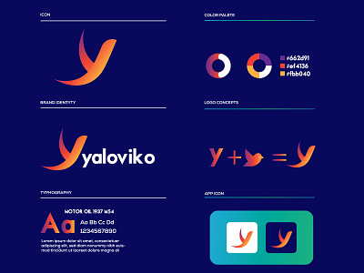 yaloviko Modern logo design. awesome design awesome modern logo beautiful modern icon branding design icon illustrator logo modern logo new modern icon