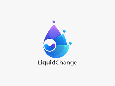 Liquid Change app blue branding colloring design icon illustration logo typography ui ux vector water