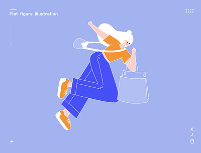 Flat figure illustration 11 app branding design illustration interface startup ui