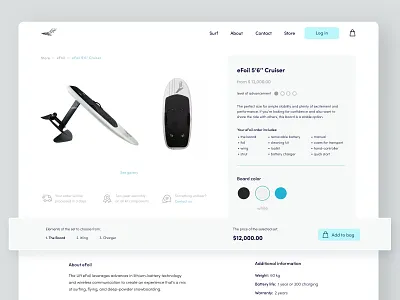 E-commerce — Lift eFoils branding design ecommerce ocean surfing ui ux web