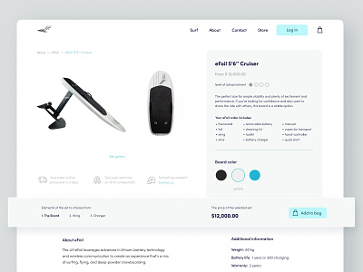 E-commerce — Lift eFoils branding design ecommerce ocean surfing ui ux web