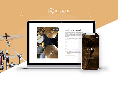 Reverie Drums Website design drum drums drumset music reverie website