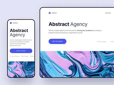 Abstract Agency - Web and Mobile Responsive abstract agency clean cta landing page layout mobile responsive website