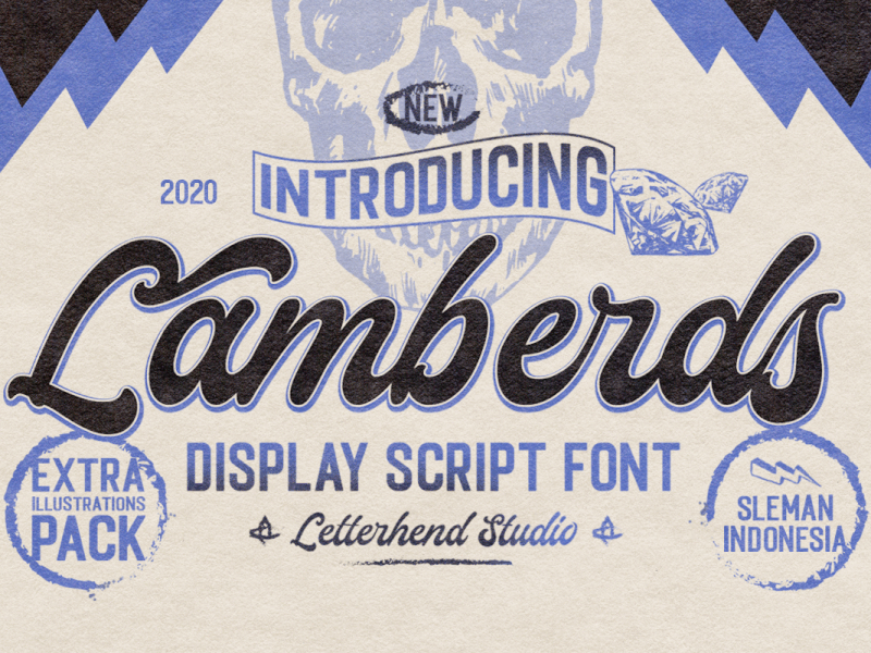 Lamberds - Display Script Font old school font