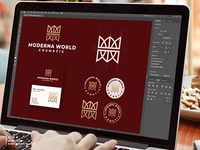 MODERNA WORLD COSMETIC LOGO DESIGN alesha design apparel awesome behance cosmetic dribbble elegant excellent initial initials inspirations instagram lettermark letters logo pinterest redesign symbol typography vector