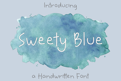 Sweety Blue - Free Handwritten Font commercial use free font free fonts freebie freebies handwritten font handwritten fonts handwritten script font simple font unique font