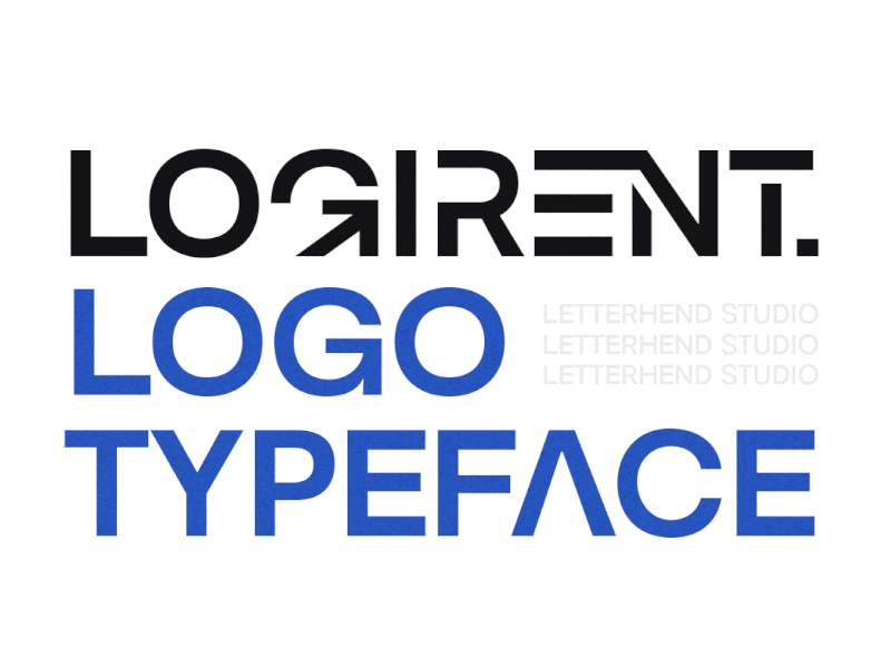 Logirent - Logo Typeface corporate font freebies ui