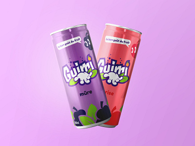 GUIMI branding branding and identity design drinks fruits graphic design logo packaging soda soda can typography