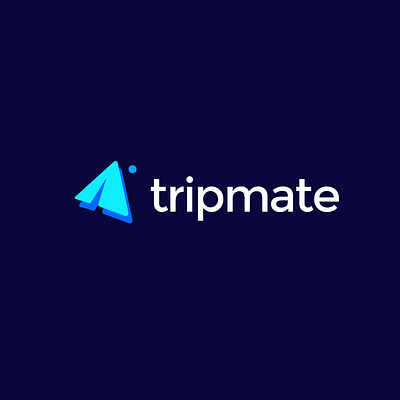 Tripmate- Travel App Logo app blue branding design icon illustration logo logo design logotype travel travel app ui ui design