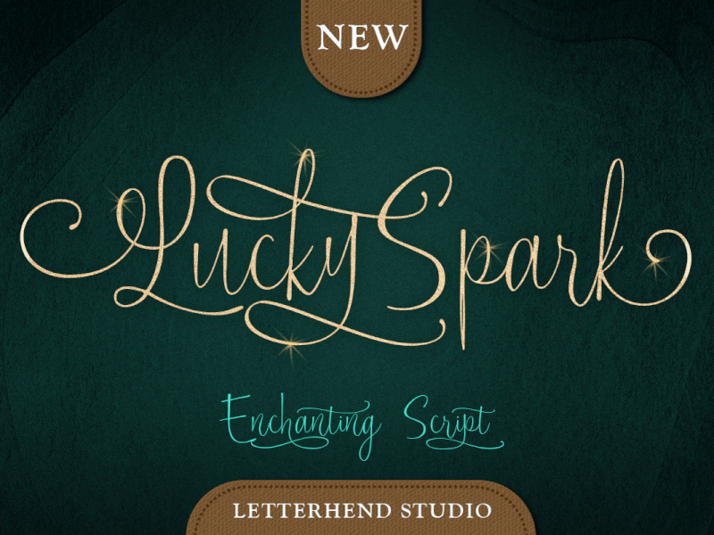 Lucky Spark Script elegant font freebies