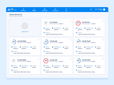 Agrianalysis I Batch management ui ux