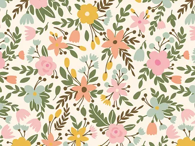 BLOSSOM seamless pattern bloom blossom design floral florish flower nature pattern seamless spring summer vector