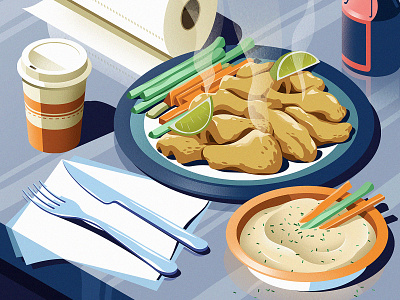 Perk business food illustration magazine