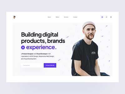 Portfolio: Landing Page design hero hero exploration landing landing hero landing page landing page ui portfolio portfolio design portfolio landing page portfolio page portfolio website ui