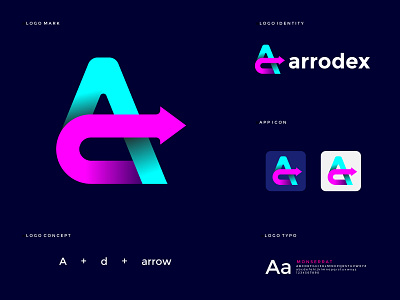 Arrodex logo design abstract agency app best designer best logo brand identity brand mark branding concept concept art creative icon lettermark logo logo identity logo mark minimalist modern modren logo trend 2021