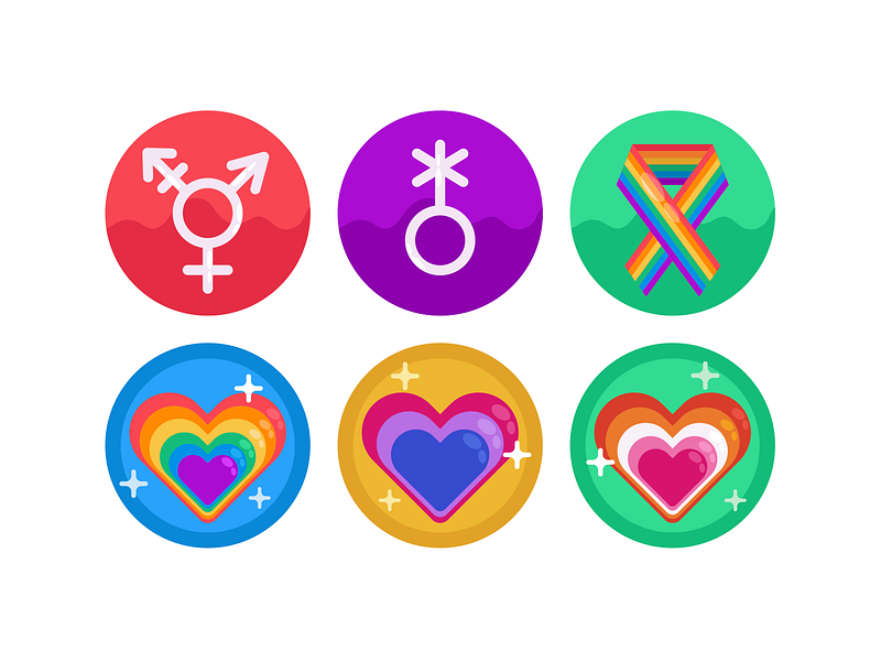Pride LGBT Icons coloured icons flat icons gay gay pride icon icons icons pack lgbt pride pridemonth rainbow vector vectors