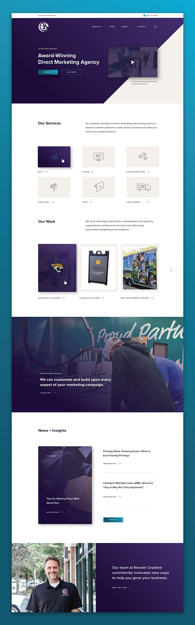 Kessler Creative Homepage Mockup