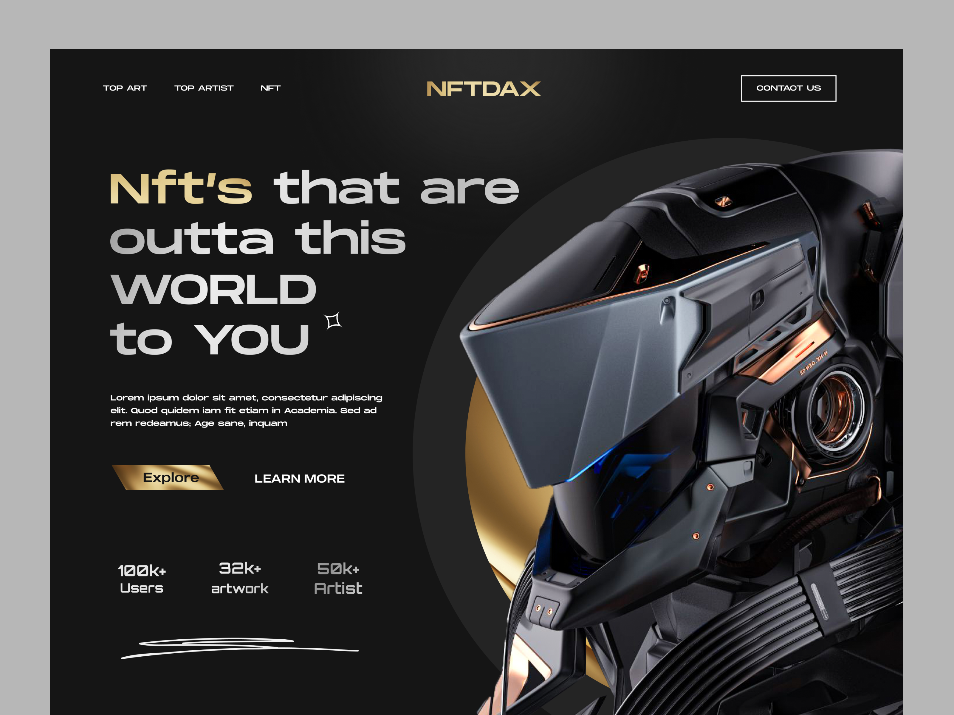 Ai - NFT Marketplace Website ai intelligence ai robotics nft nft marketplace. nft web nft website robotics web design website design