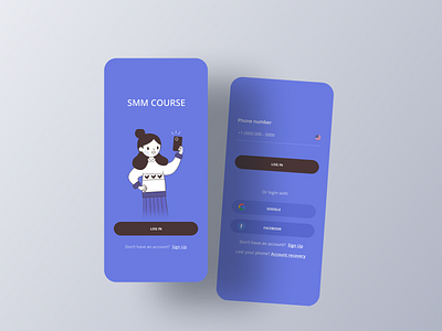 SMM Course mobile ui