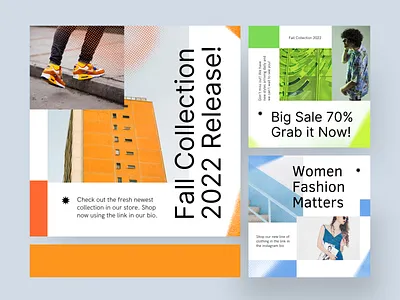 Fashion Sale Promos - Instagram Social Post ads advertisement advertising branding clean colorful fashion fashion design fashion promos graphic graphic design instagram design instagram post pattern promos social social media socmed design ui