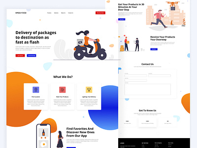Speed food web page design illustration illustrator landingpage page design webdesign webpage