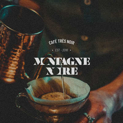 Montagne Noire : Brand Identity cafe cafe logo coffee drink font french graphism graphisme graphiste logo logotype morning stencil typography