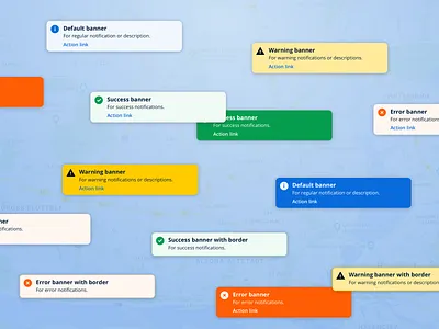 Notification component component design system errors information notifications success ui webdesign