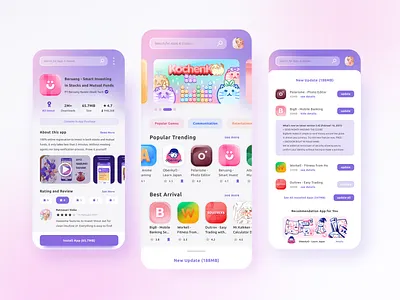 My Apps Collection app cat design figma gradient icons illustration logo pastel product soft store ui vector