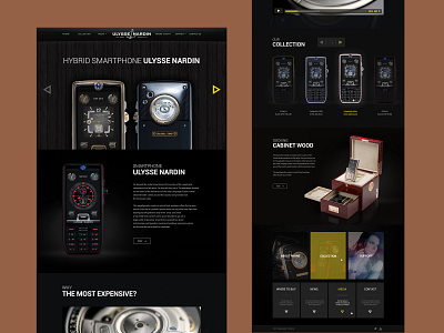 Luxury Product page for Ulysse Nardin black ecommerce landing page luxury branding luxury design luxury logo minimal product product design product page responsive shop smartphone store ui uidesign web webdesign website