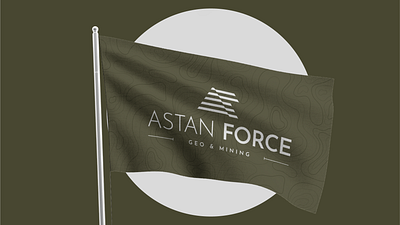 Astan Force a brand branding design f flag geo geology geometric golden ratio green logo logotype mining symbol topography