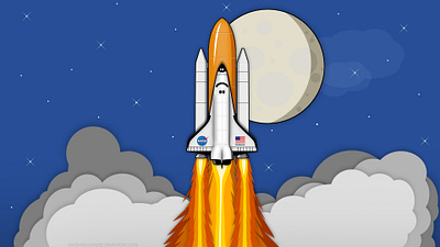 NASA Space Shuttle design illustration nasa poster shuttle space spaceship vector