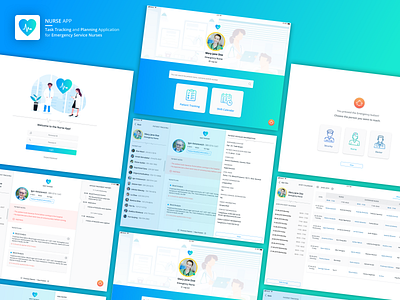 Nurse App - Task Tracking and Planning Application app apple design emergency emergency nurse health health app ios ipad mobile design nurse planning sketch task tracking tracking ui ux