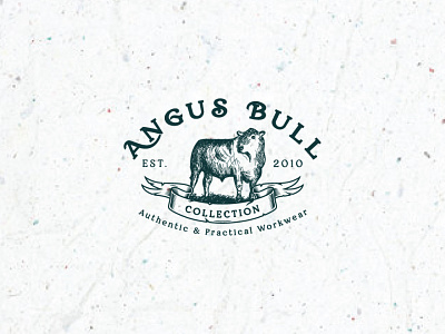 Vintage logo Angus Bull branding bull design firm letter letter logo logo logo design logodesign logos logotype typography vintage vintage badge vintage design vintage logo