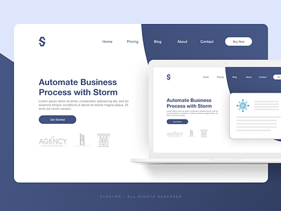 Web Design Concept - Storm clean concept design minimal neat sleek ui ux web webdesign