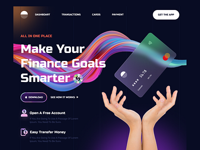 Money Management App Landing banking finance homepage landing design money money management money transfer pay payment payment method transaction typography ui ui ux ux web website