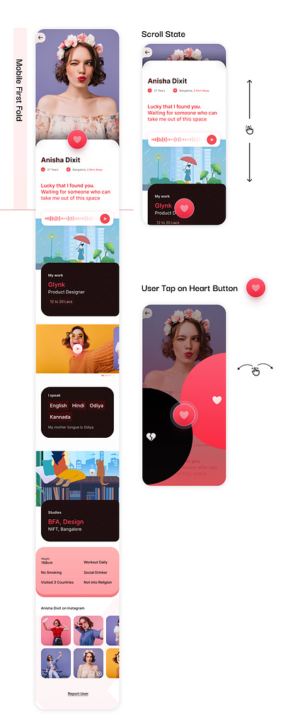Dating App branding design illustration product design ui uiux user experience ux web design