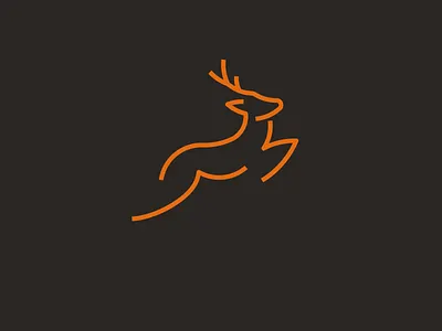 Minimalist Deer Logo animal antler deer deer illustration jumping lineart logo minimal minimalist simple